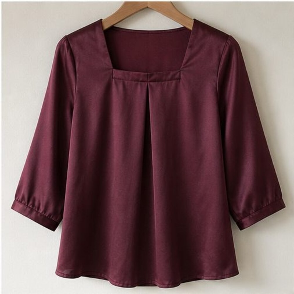 Burgundy Peplum Top